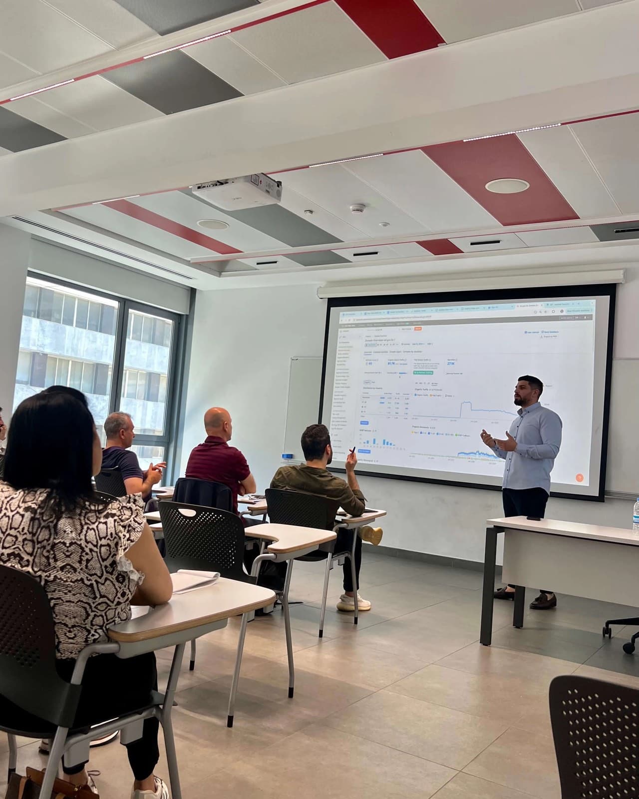Omar Kandil leading a marketing workshop